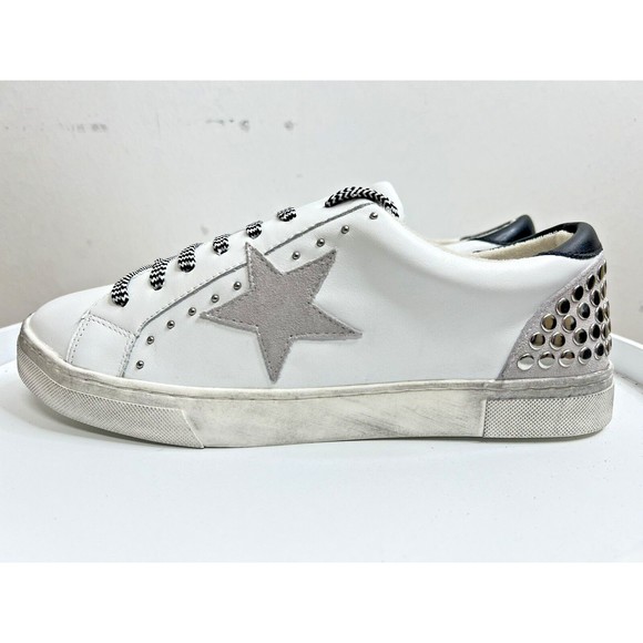 Steven by Steve Madden Rubie-S Leather Low top Size 11 White Lace-up Sneakers - Picture 1 of 8